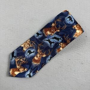VTG Fratello Handmade Deer Buck Hunting 57” Stag Wildlife Outdoors Novelty Tie